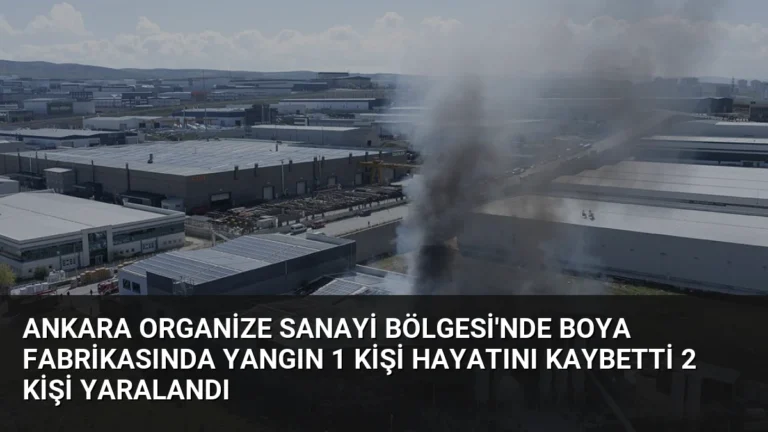 Ankara Organize Sanayi Bölgesi’nde Boya Fabrikasında Yangın 1 Kişi Hayatını Kaybetti 2 Kişi Yaralandı