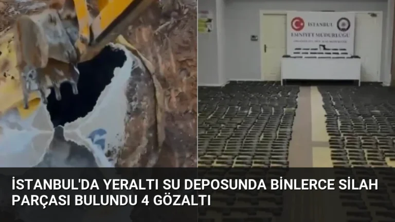 İstanbul’da Yeraltı Su Deposunda Binlerce Silah Parçası Bulundu 4 Gözaltı