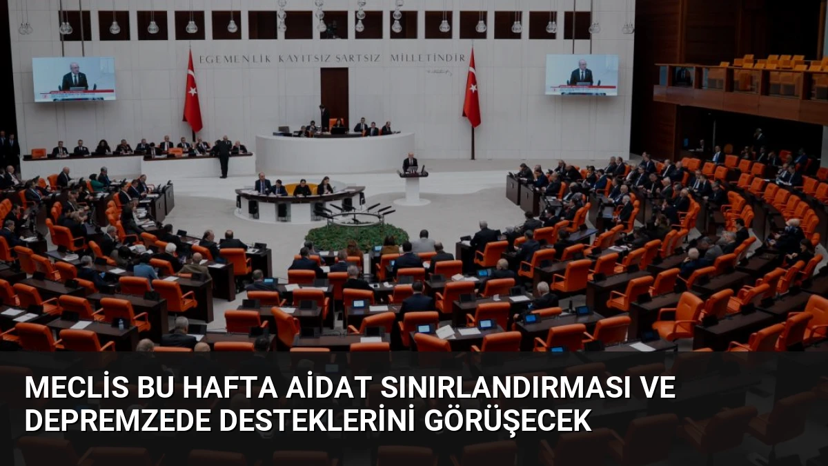 Meclis Bu Hafta Aidat Sınırlandırması ve Depremzede Desteklerini Görüşecek