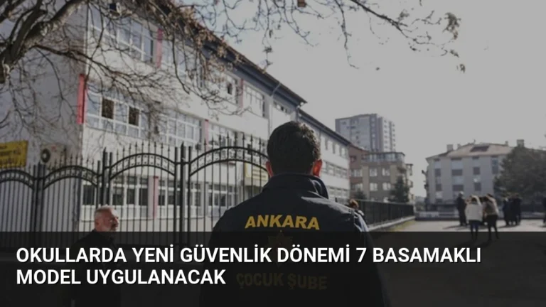 Okullarda Yeni Güvenlik Dönemi 7 Basamaklı Model Uygulanacak
