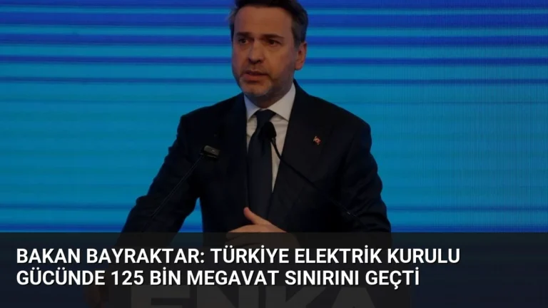 Bakan Bayraktar: Türkiye Elektrik Kurulu Gücünde 125 Bin Megavat Sınırını Geçti