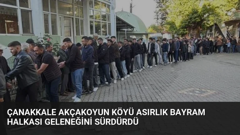 Çanakkale Akçakoyun Köyü Asırlık Bayram Halkası Geleneğini Sürdürdü