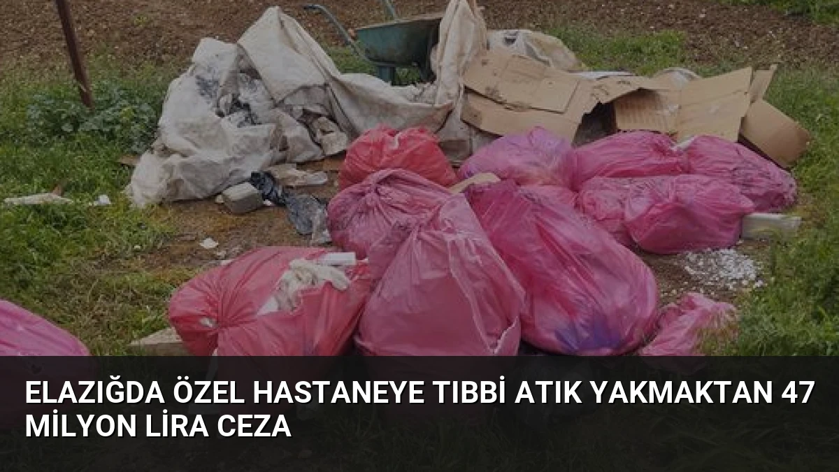 Elazığda Özel Hastaneye Tıbbi Atık Yakmaktan 47 Milyon Lira Ceza