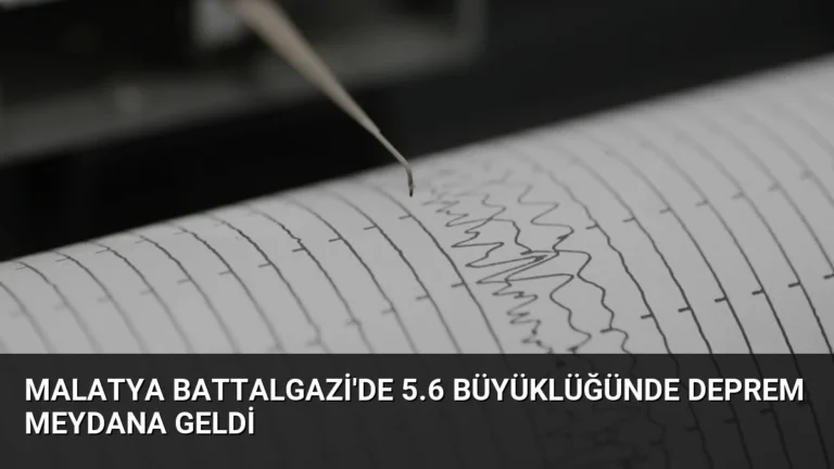 Malatya Battalgazi’de 5.6 Büyüklüğünde Deprem Meydana Geldi