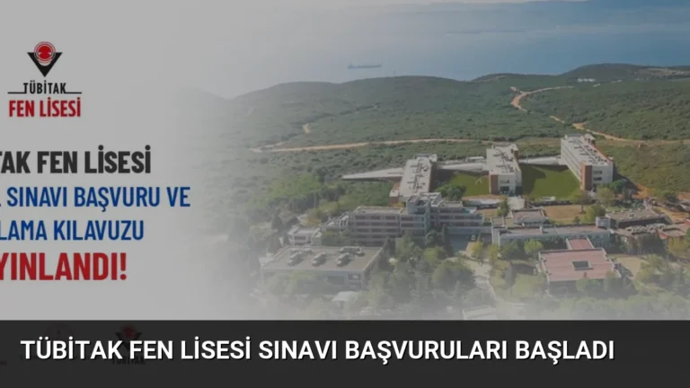 TÜBİTAK Fen Lisesi Sınavı Başvuruları Başladı