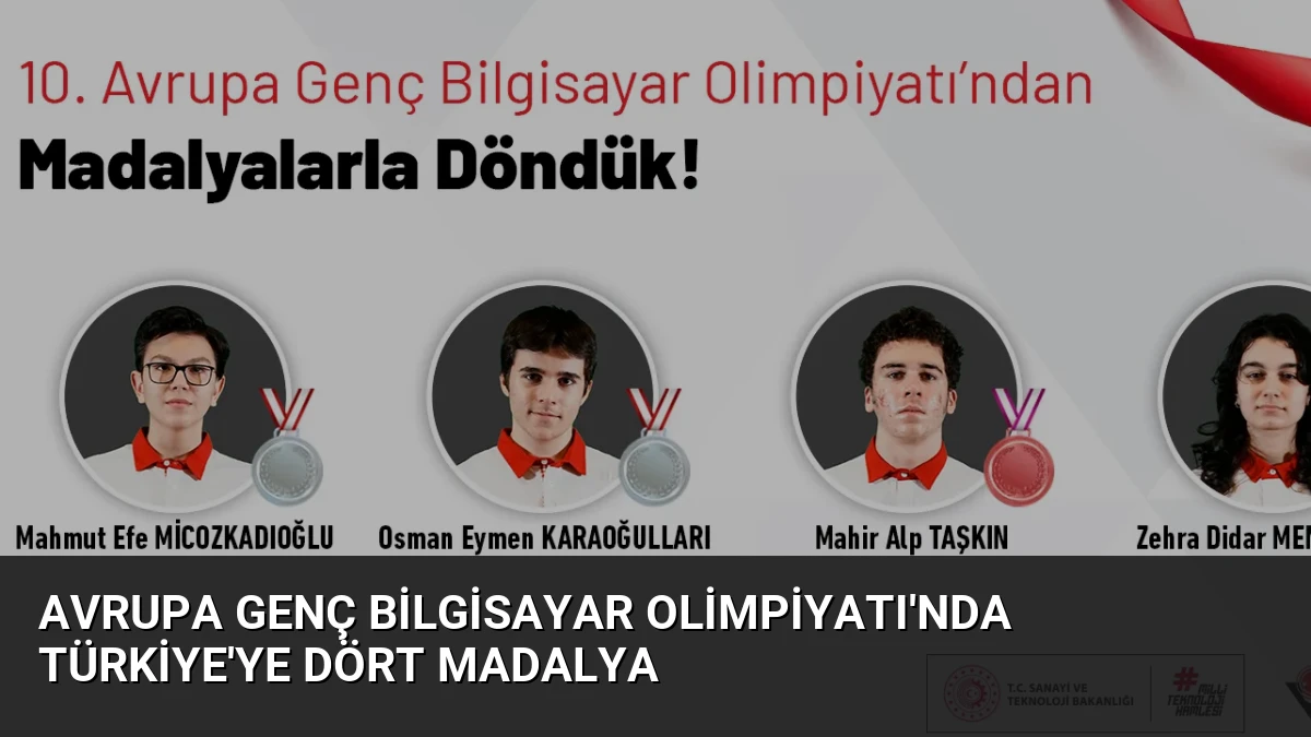 Avrupa Genç Bilgisayar Olimpiyatı’nda Türkiye’ye Dört Madalya