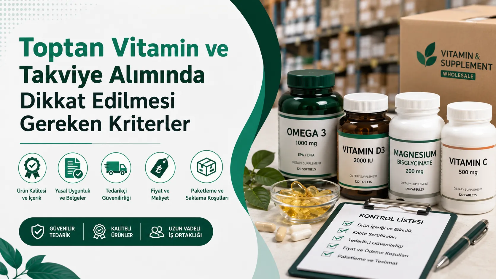 Toptan Vitamin ve Takviye Alımında Dikkat Edilmesi Gereken Kriterler