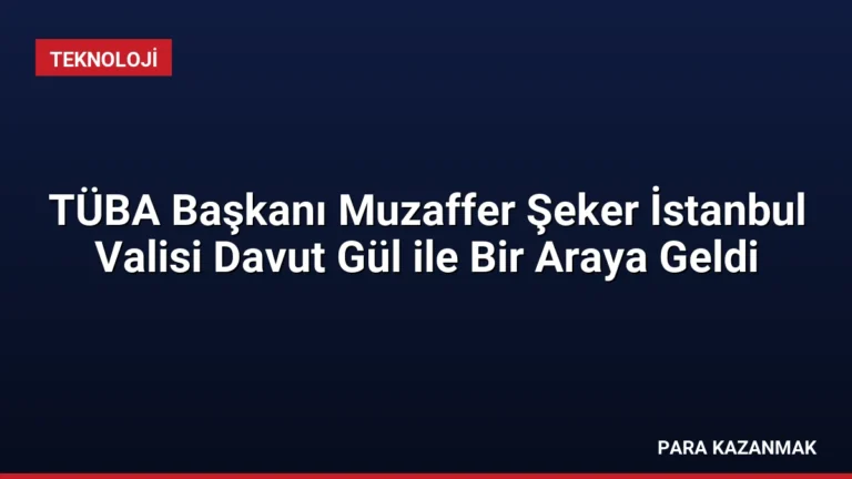TÜBA Başkanı Muzaffer Şeker İstanbul Valisi Davut Gül ile Bir Araya Geldi