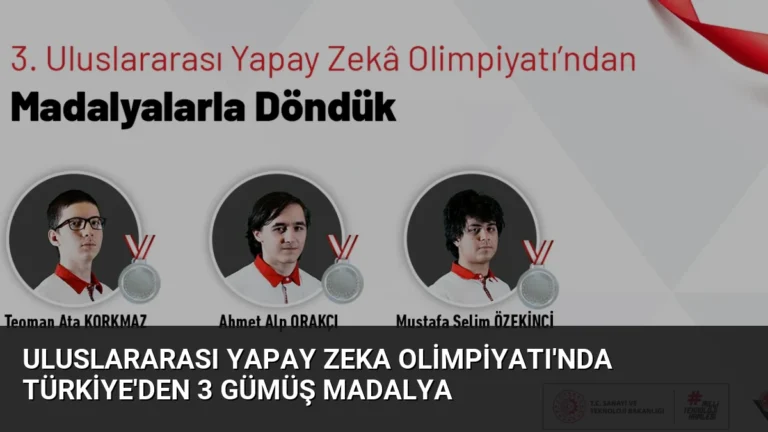 Uluslararası Yapay Zeka Olimpiyatı’nda Türkiye’den 3 Gümüş Madalya