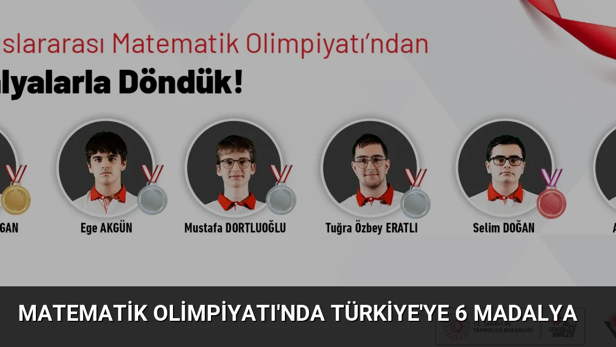 Matematik Olimpiyatı’nda Türkiye’ye 6 Madalya