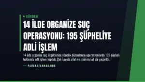 14 İlde Organize Suç Operasyonu: 195 Şüpheliye Adli İşlem