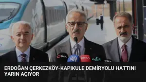 Erdoğan Çerkezköy-Kapıkule Demiryolu Hattını Yarın Açıyor