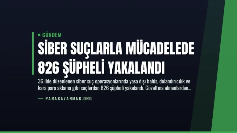 Siber Suçlarla Mücadelede 826 Şüpheli Yakalandı